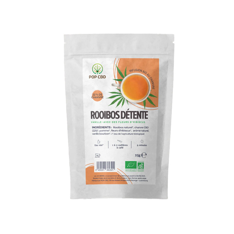 Biologische Kruidenthee - Roiboos Vanille - 25g - Pop CBD