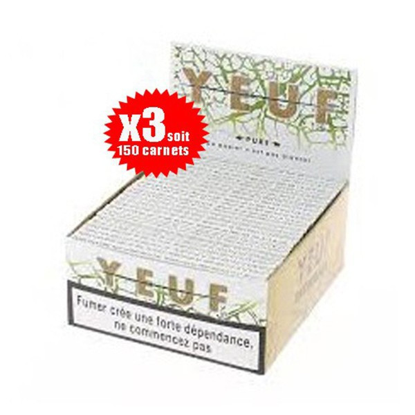 Lote De 3 Cajas De 50 Libros De Yeuf Slim Puro (32F/Libro)