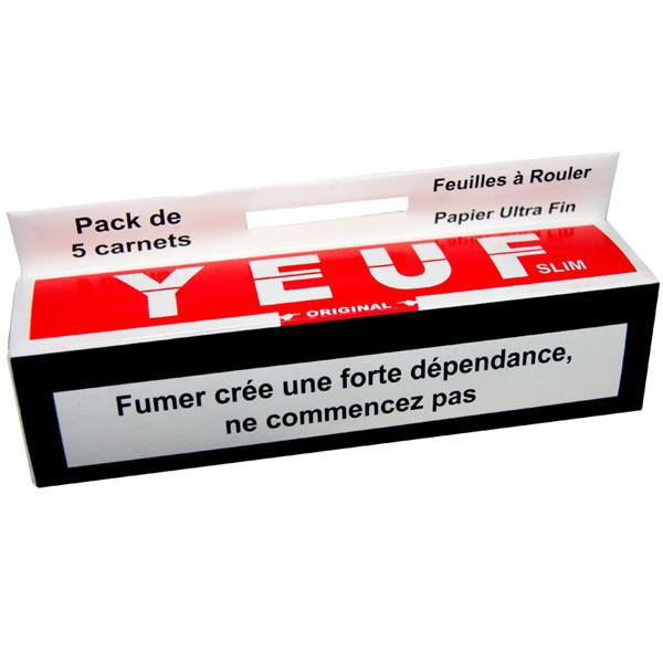 Le Pack De 5 Carnets Papier A Cigarette Yeuf Slim