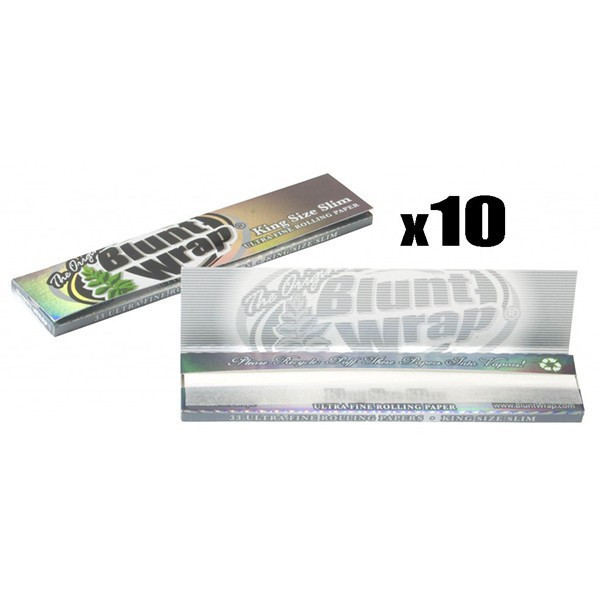 10 Blunt Wrap Kss Silver Carnets (33F/Carnet)