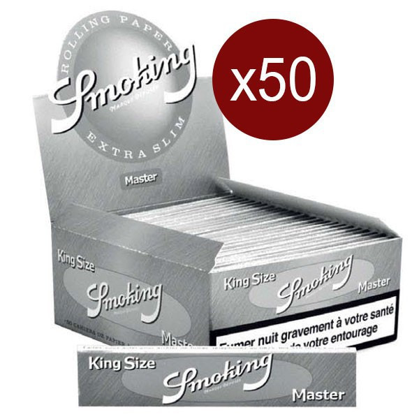 Schachtel Von 50 Smoking Notizbüchern Master King Size Slim (33F/Notizbuch)
