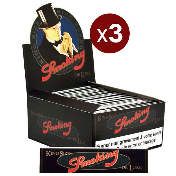 Lot De 3 Bte De 50 Carnet Smoking Feuilles Slim Deluxe K (33F/Carnet)
