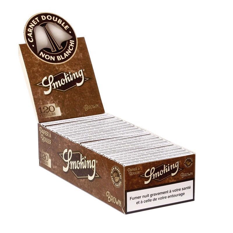 Boîte de 25 carnets Regular Brown (120f/Carnet) - Smoking Feuilles à Rouler