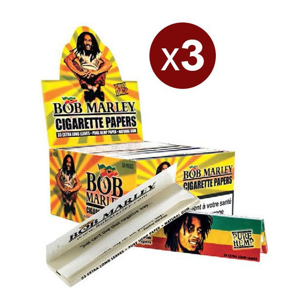 Lote 3 Bte 50 Carn Fumar las Hojas Rey Bob Marley King Size (33F/Ca
