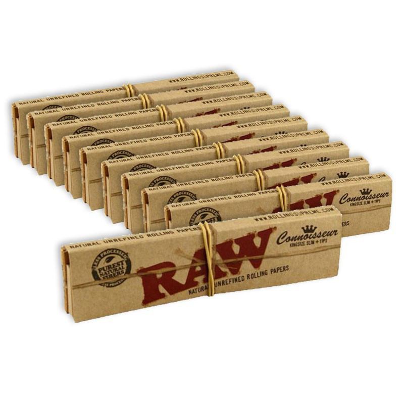 Raw Lot De 10 Carnets Feuilles Slim (32F/Carnet)