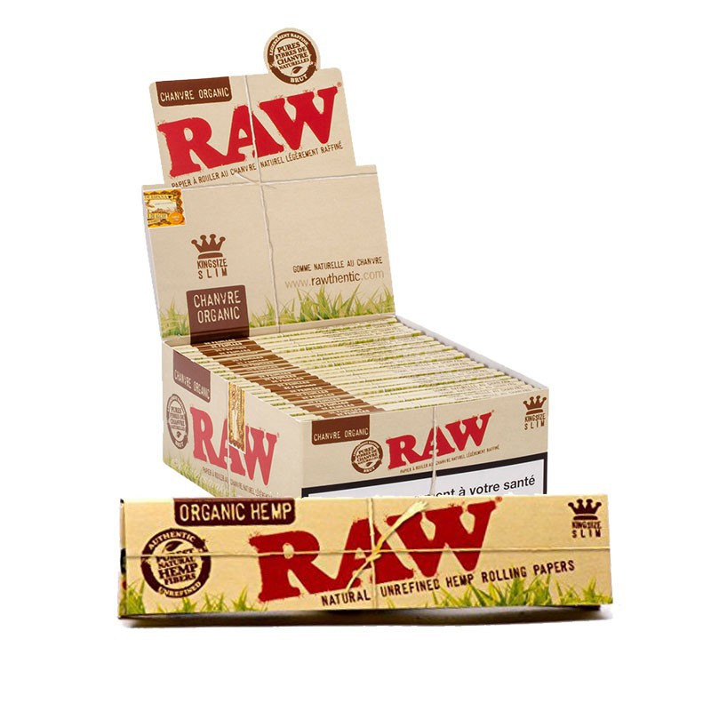 Raw Btl Von 50 Organic Leaf Carnets Braun (32F/Carnet)