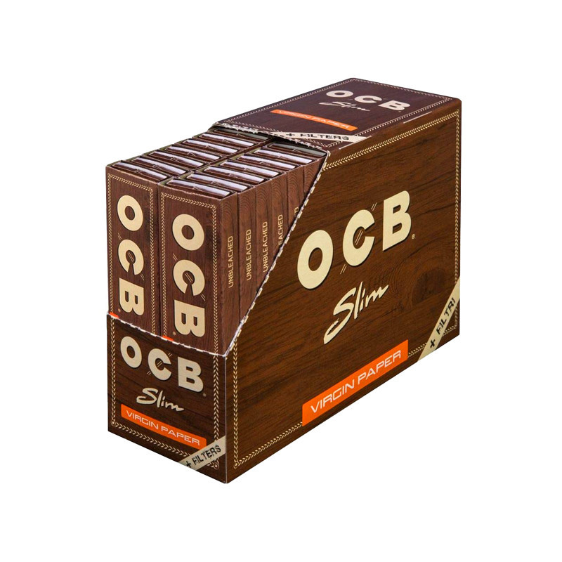 Confezione da 32 foglietti + punte - Virgin Slim - OCB