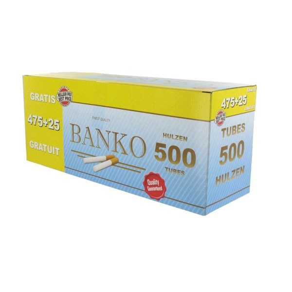Caja de 500 tubos de cigarrillos vacíos - Banko