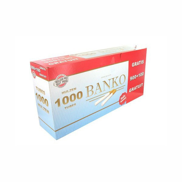 Caja de 1000 tubos de cigarrillos vacíos - Banko