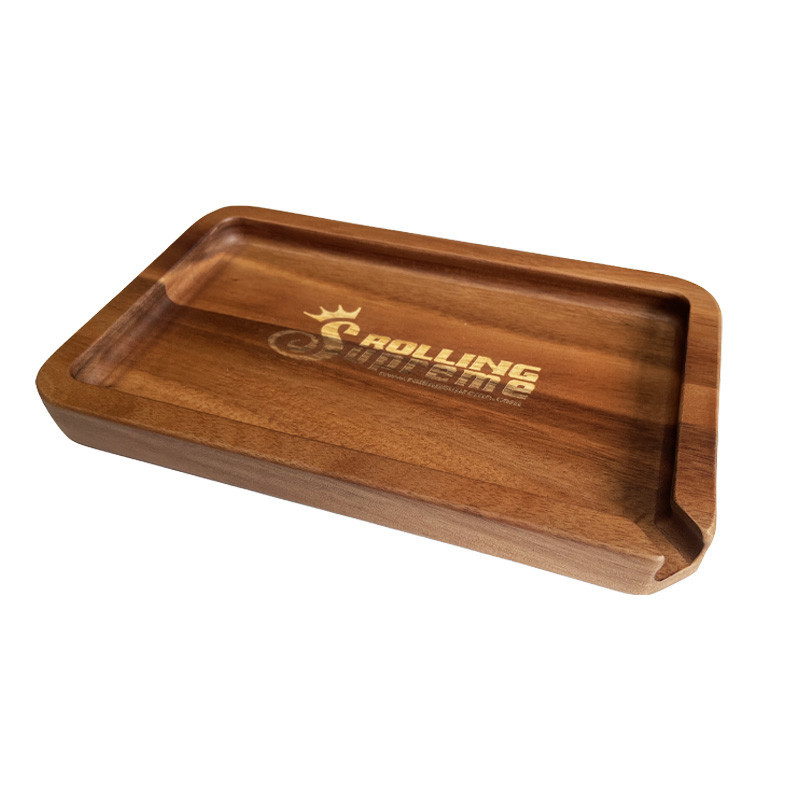 WOODEN ROLLING TRAY