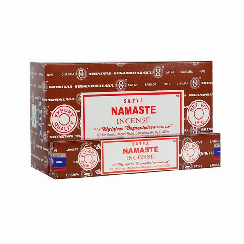 Lot de 12 encens Namaste - 15g - satya