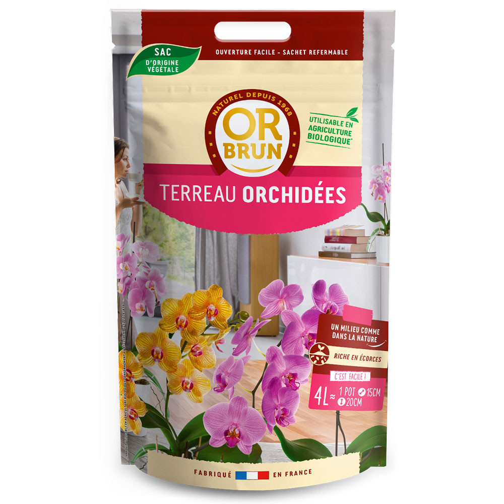 Terreau pour Orchidées - 4L - Or Brun