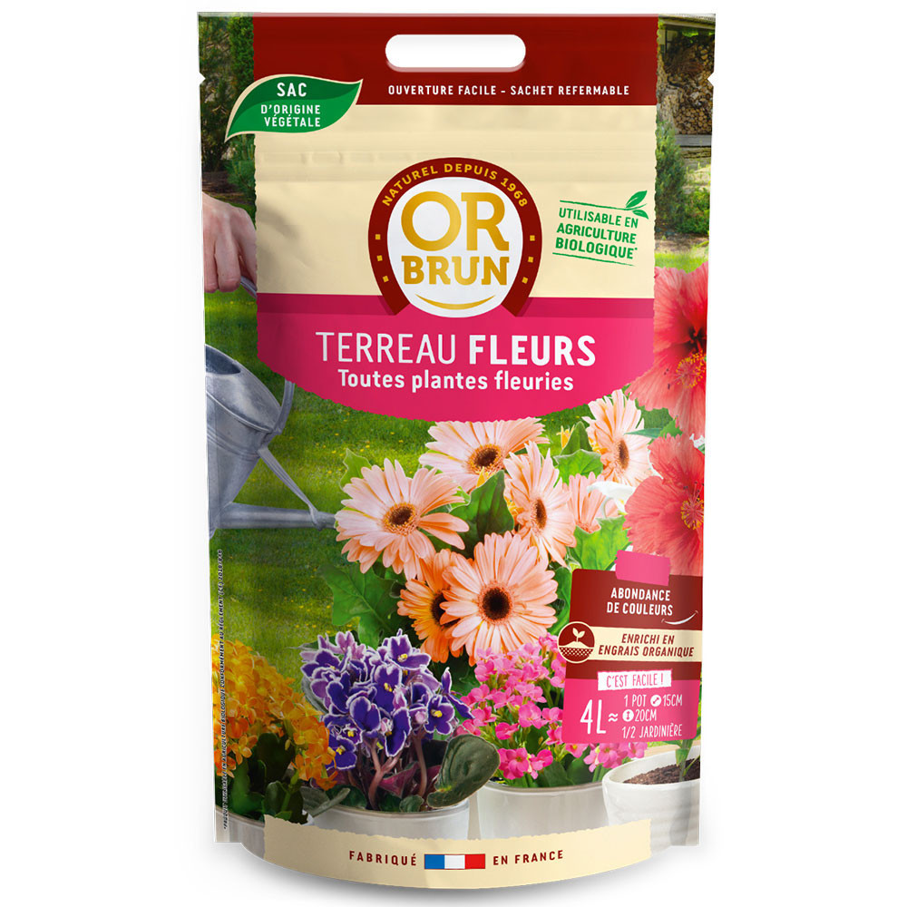 Fleurs - 4L - Terreau - Or Brun