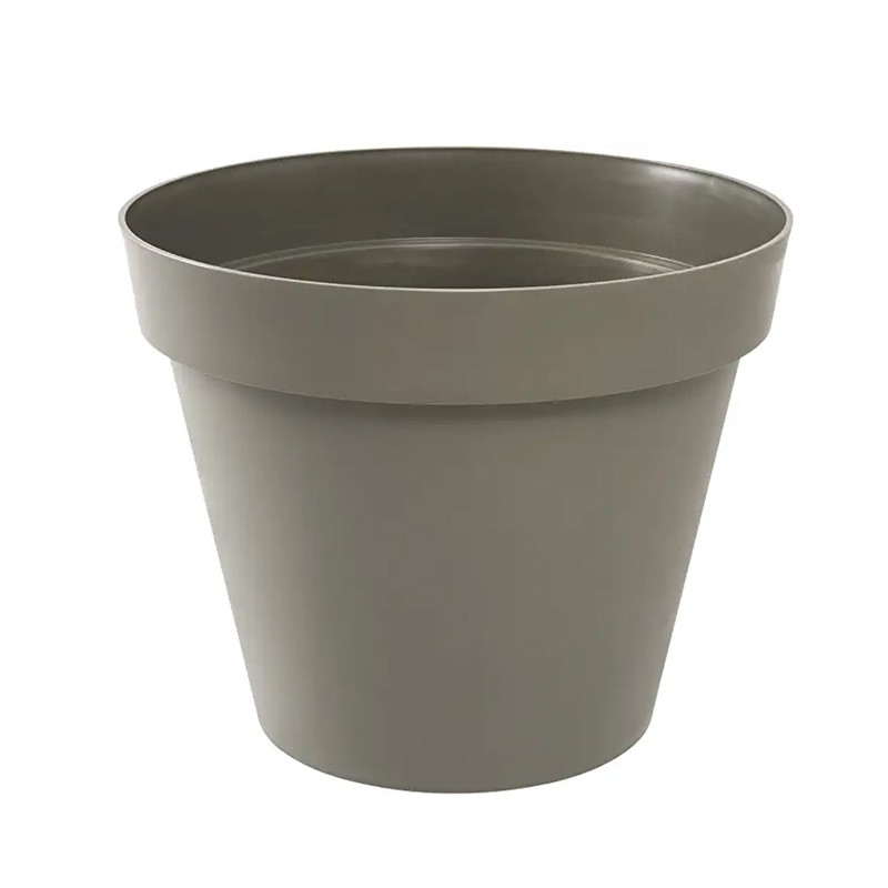 Runder Topf Toskana - 15x13.6cm - 1.6L - Taupe - EDA Kunststoffe