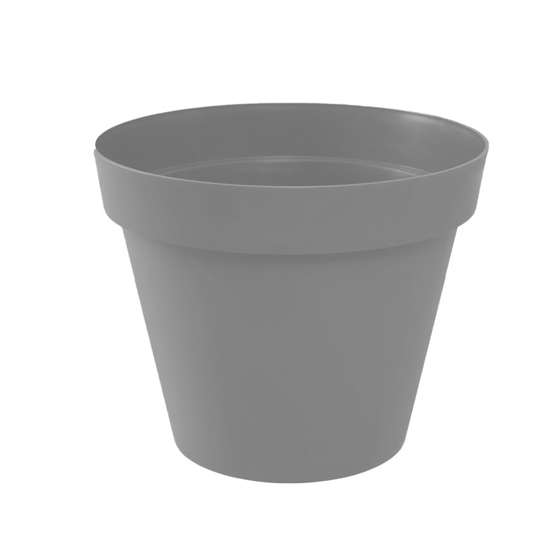 Toscane vaso rotondo - 13x11,6cm - 1,1L - Grigio cemento - EDA in plastica
