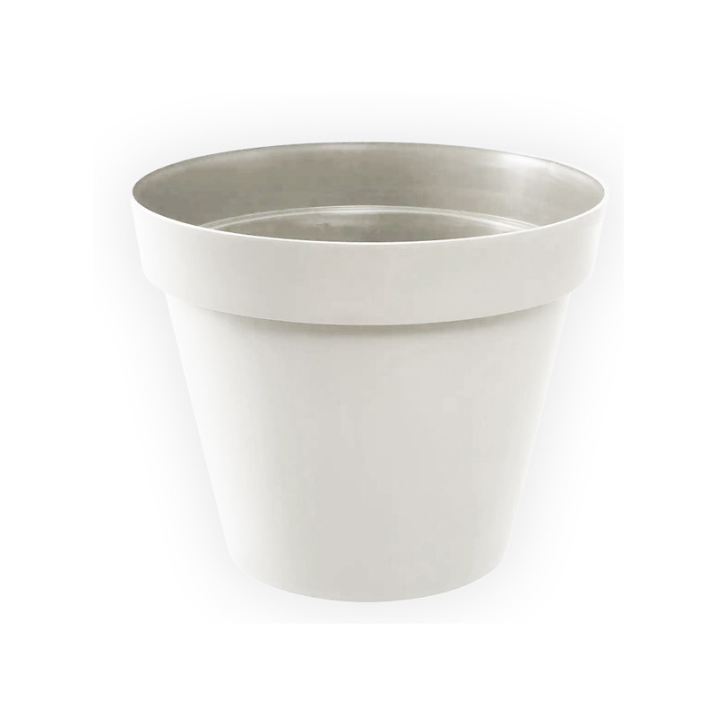 Toscane maceta redonda - 13x11.6cm - 1.1L - Blanco - EDA plástico