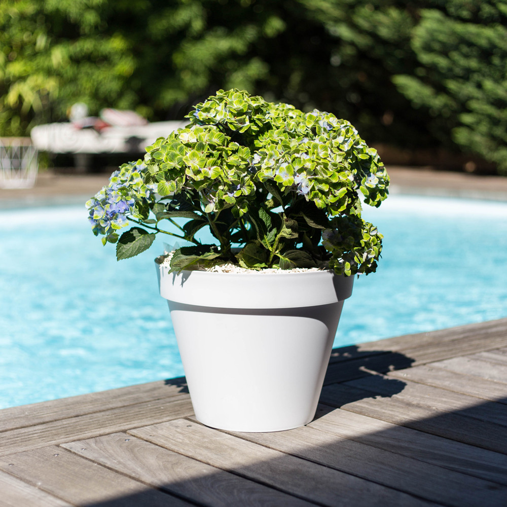 Toscane vaso rotondo - 40x32cm - 23L - Verde lauro - EDA in plastica
