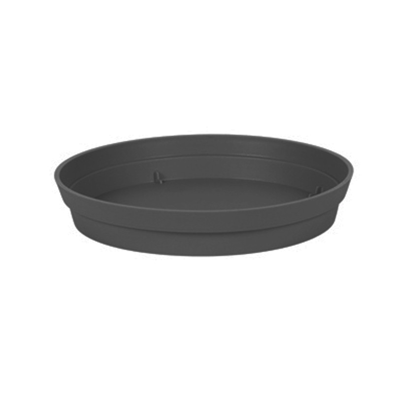 Platillo redondo Toscana - Ø22,5cm - Antracita - EDA Plástico