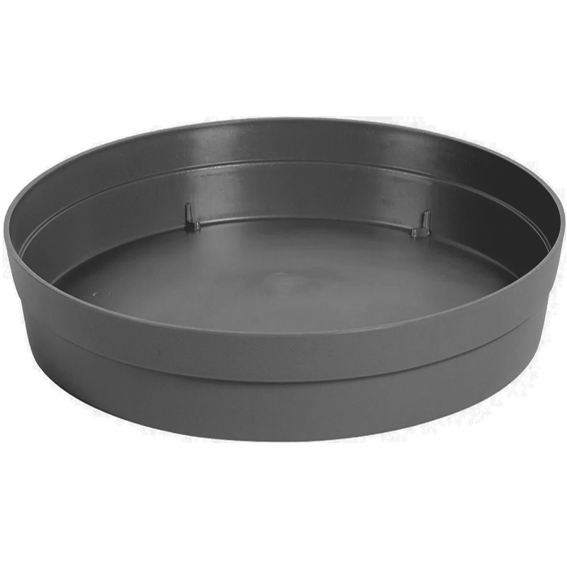 Platillo redondo Toscana - Ø28cm - Antracita - EDA Plástico