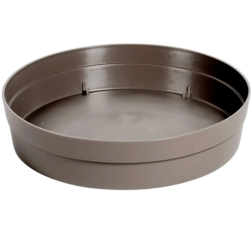 Toscaans rond schoteltje - Ø28cm - Taupe - EDA Kunststof
