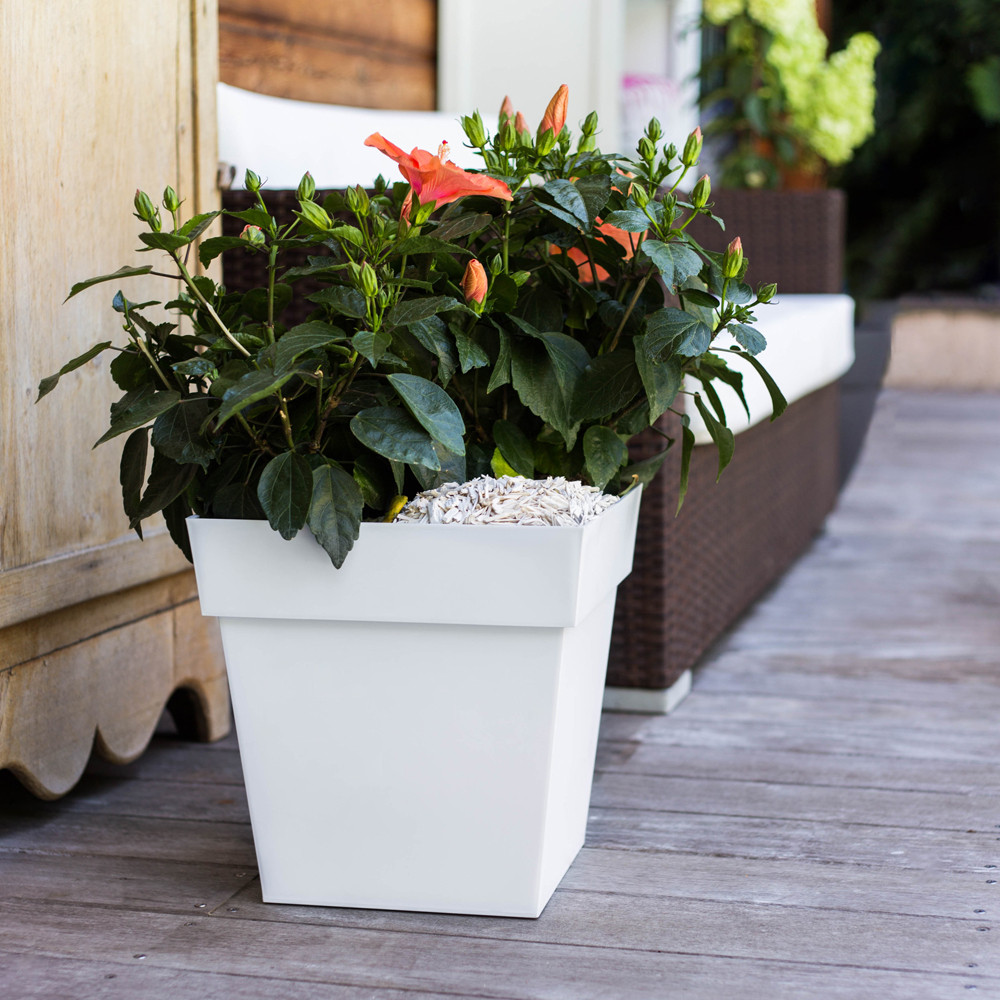 Tuscan square planter - 32x32cm - 22L - Laurel green - EDA Plastics