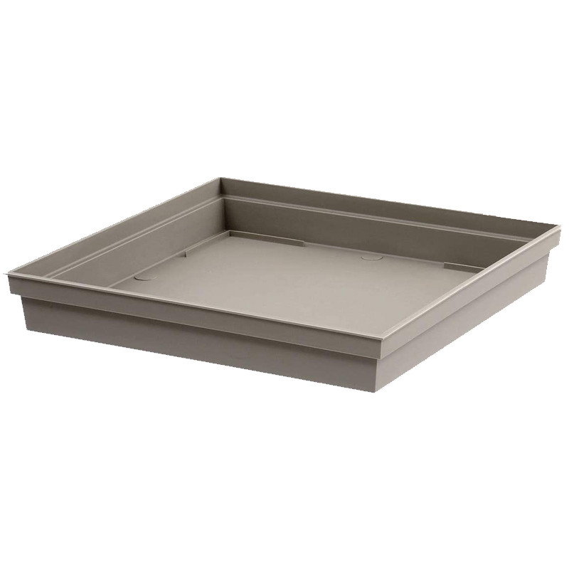 Toscaans vierkant schoteltje - 26.7x26.7cm - Taupe - Wit EDA Kunststof