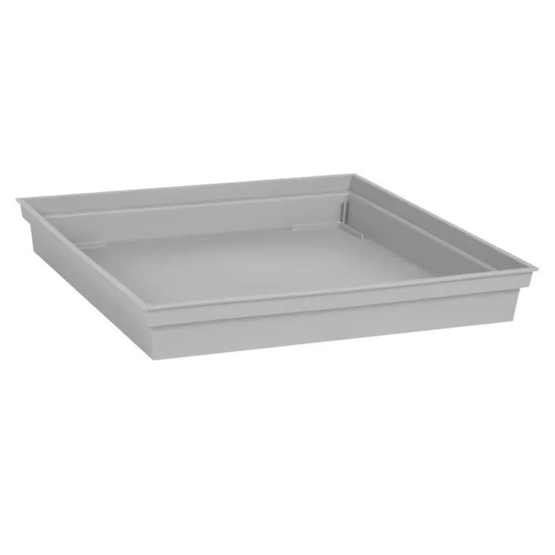 Piattino quadrato toscano - 26,7x26,7cm - Grigio cemento - EDA Plastica