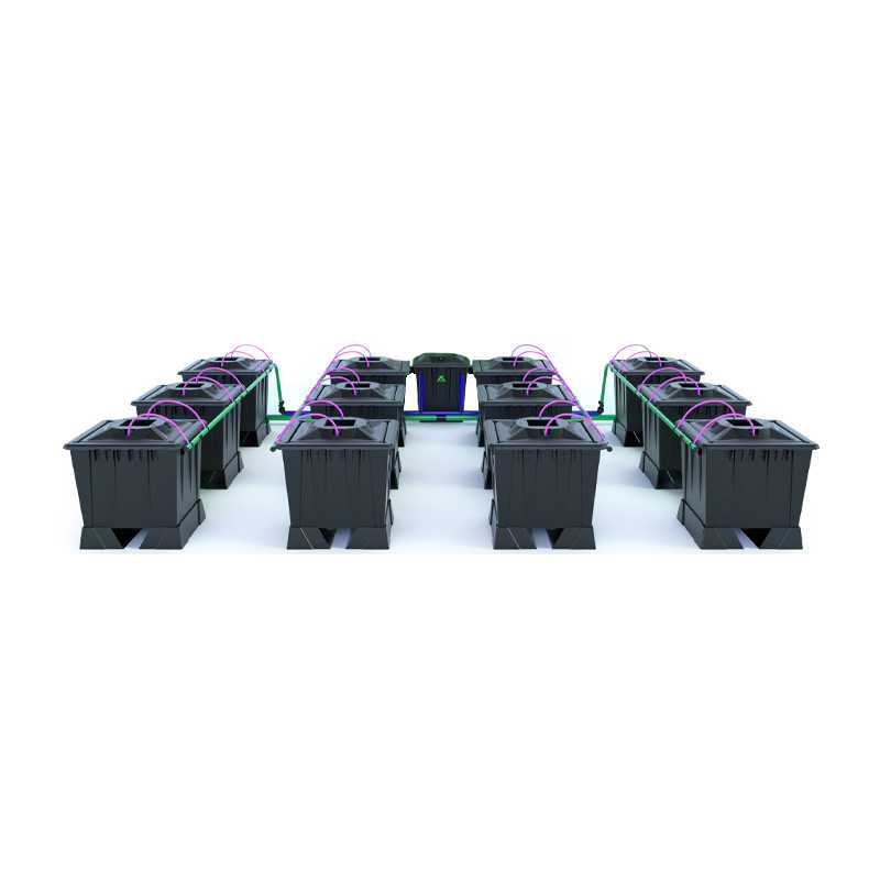 Alien sistema Aero Negro - 12 frascos de 30L + tanque 280L - Alien Hidroponía