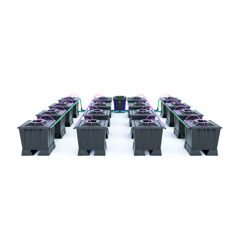 Alien sistema Aero Negro - 16 macetas de 30L + tanque 280L - Alien Hidroponía