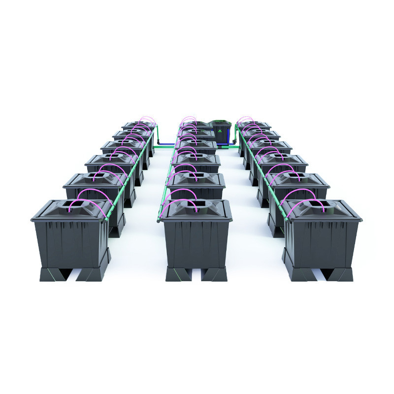 Alien sistema Aero Negro - 18 ollas de 30L + tanque 280L - Alien Hidroponía