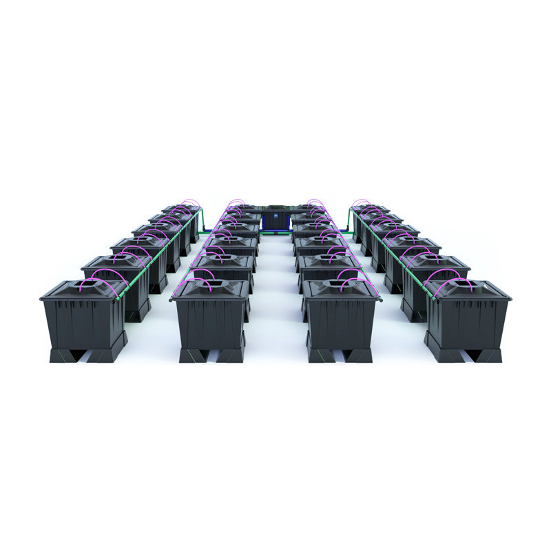 Alien sistema Aero Negro - 24 ollas de 30L + tanque 280L - Alien Hidroponía
