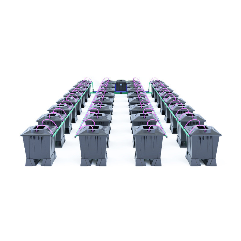 Alien sistema Aero Negro - 32 macetas de 15L + tanque de 550L - Alien Hidroponía