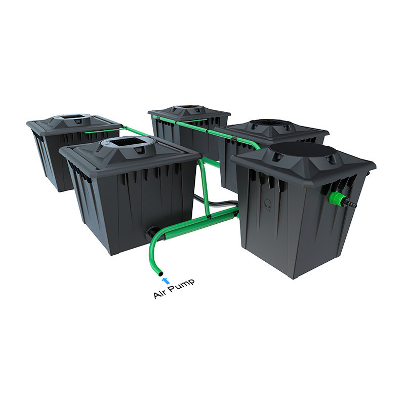 Sistema Alien RDWC Black - 4 vasi da 36 litri - Idroponica Alien Sistema Alien RDWC Black - 4 vasi da 36 litri - Idroponica Alien