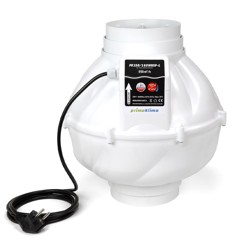 Extracteur insonorisé PK160 WHSP-L - One Speed - 890m³/h - Prima Klima