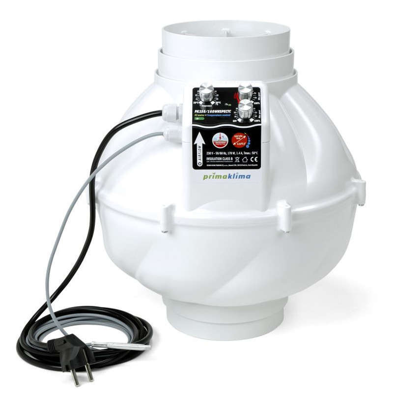 Extracteur d'air silencieux PK160 - WHSP EC-TC - 950m³/h - Prima Klima