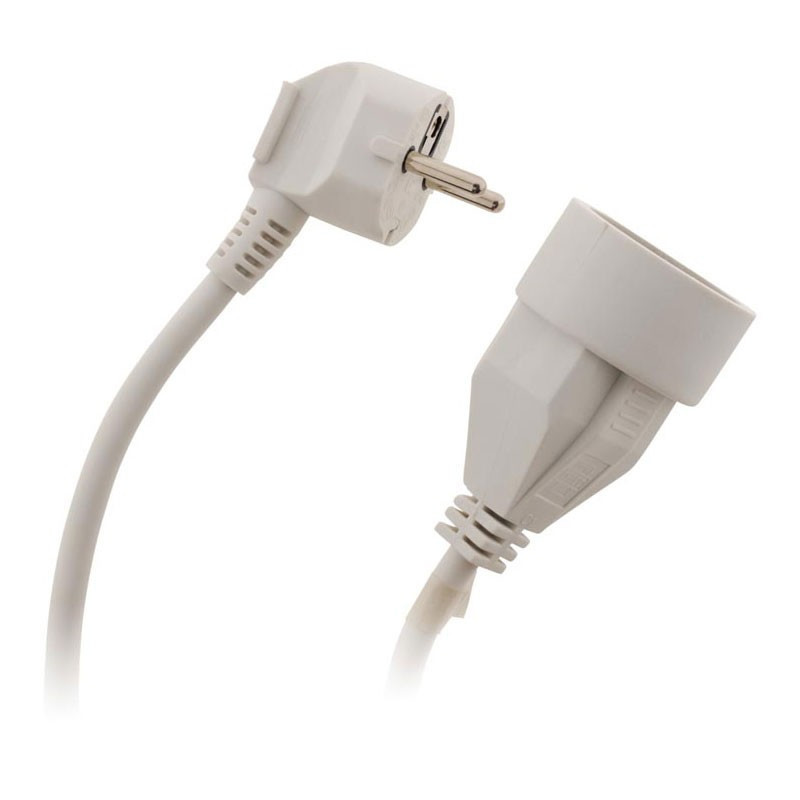 Cable de prolongación HO5VVF 3G 1,5 Blanco 10 M - Zenitech