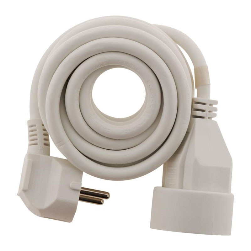 Cable de prolongación HO5VVF 3G 1,5 Blanco 10 M - Zenitech