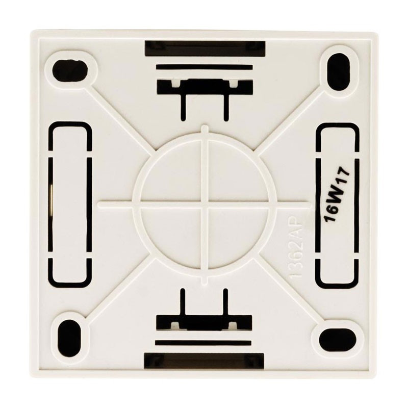 Interruptor doble pulsador 10A de pared - Blanco
