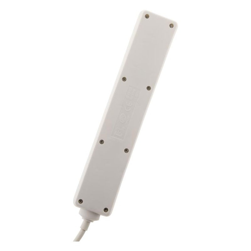 Regleta multitoma con interruptor - 5 tomas de 16 A - Blanco - Zenitech
