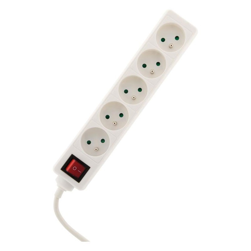Power strip with switch - 5 x 16A sockets - White - Zenitech