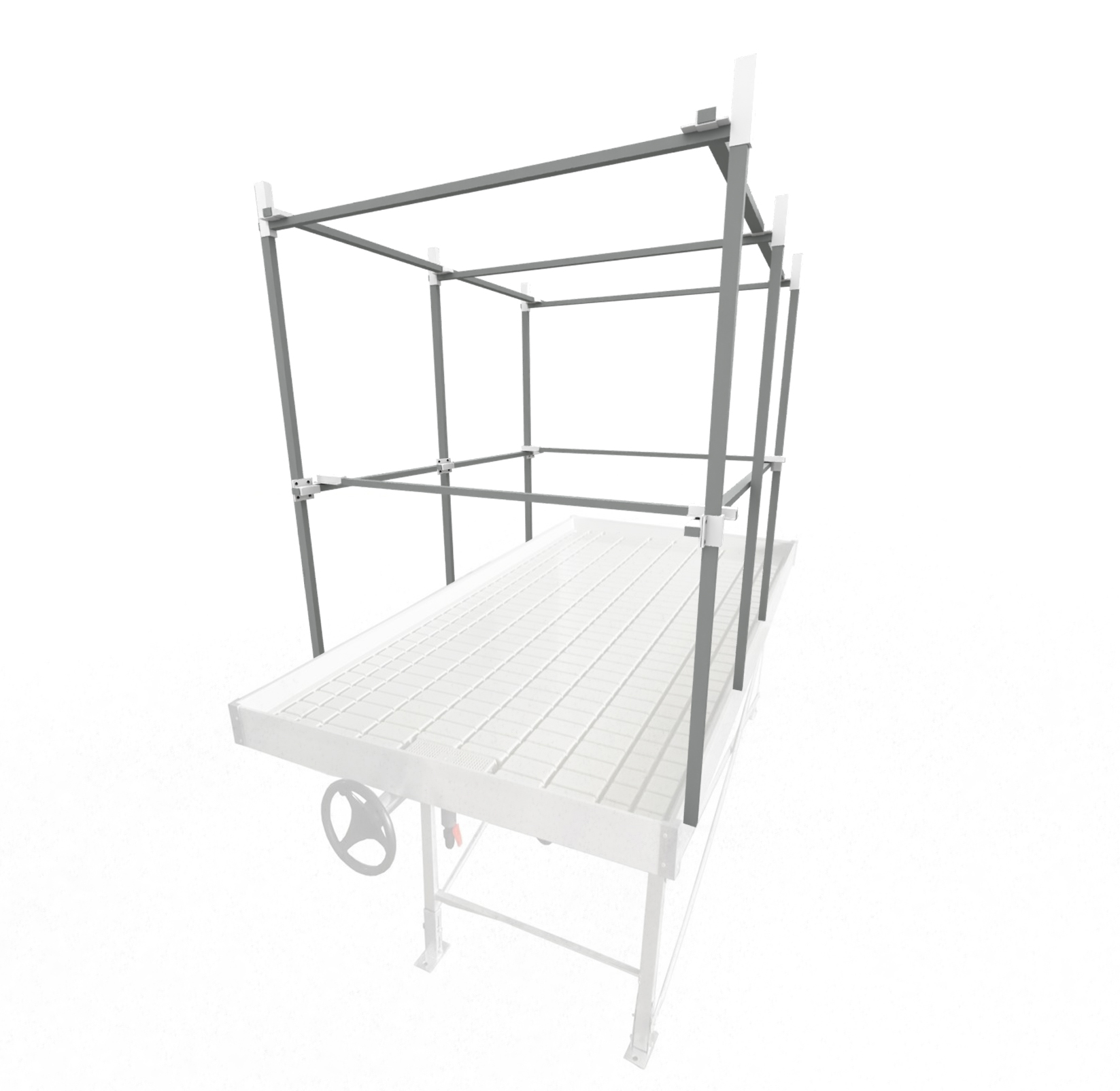 Soporte de lámpara y Scrog para banco rodante - 1,53x5,49m - Platinium Hidroponía