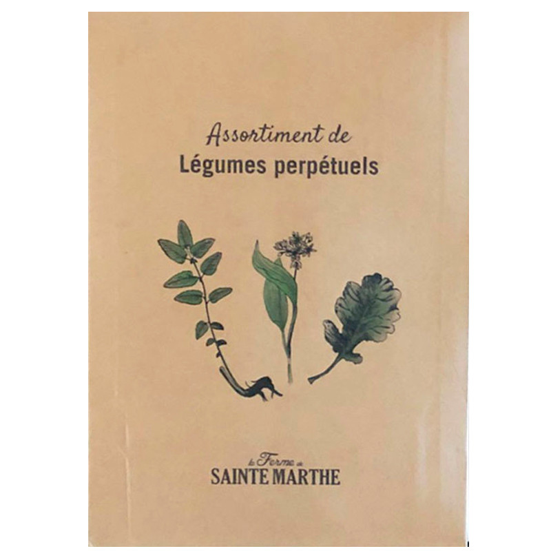 Légumes perpétuels saison après saison assortis - 50 graines AB - La ferme Sainte Marthe