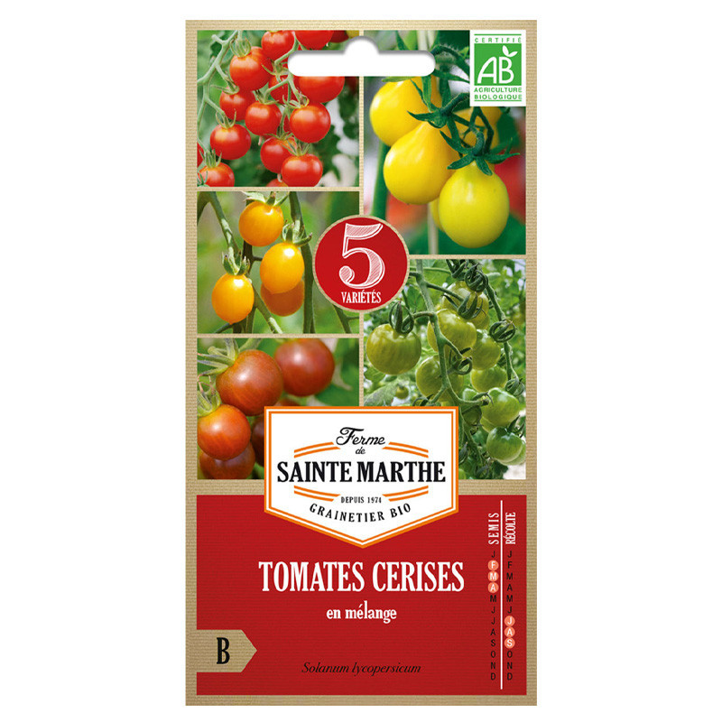 Tomates cerises en mélange - 50 graines AB - La ferme Sainte Marthe