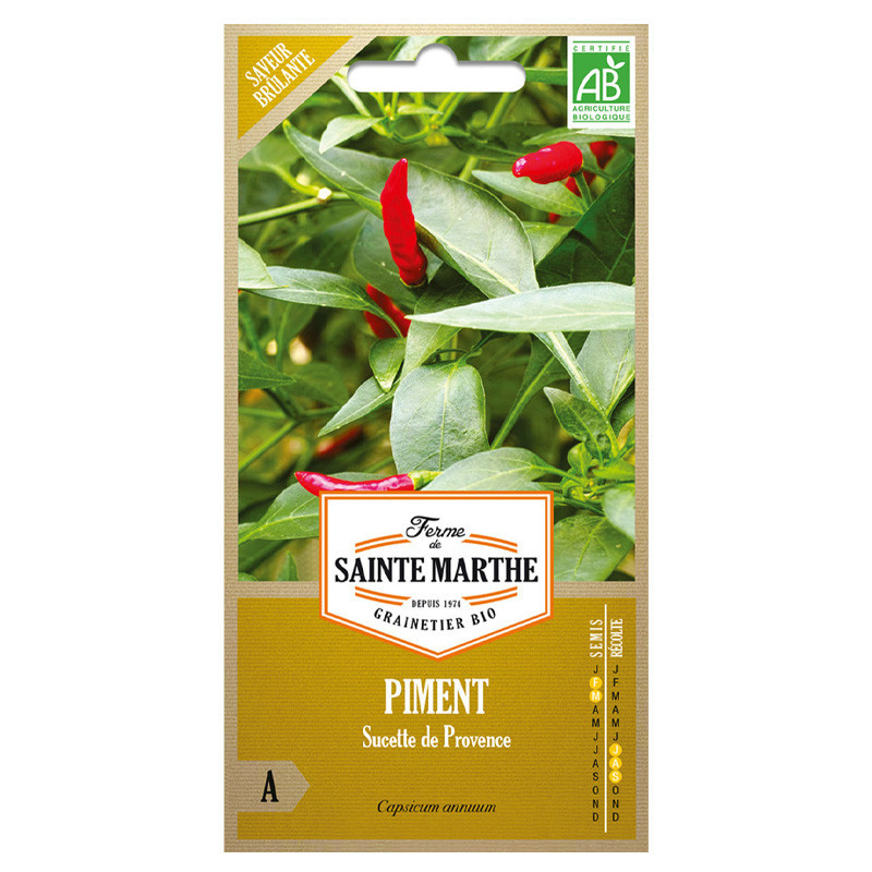 Piment Sucette de Provence - 30 graines AB - La ferme Sainte Marthe