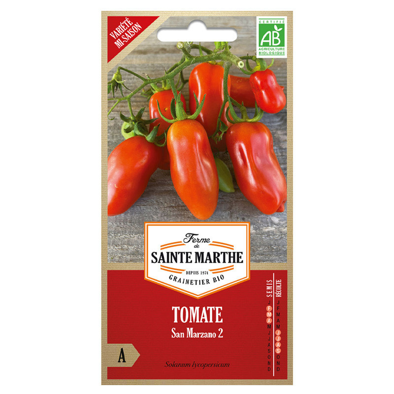 Tomate San Marzano - 50 graines AB - La ferme Sainte Marthe