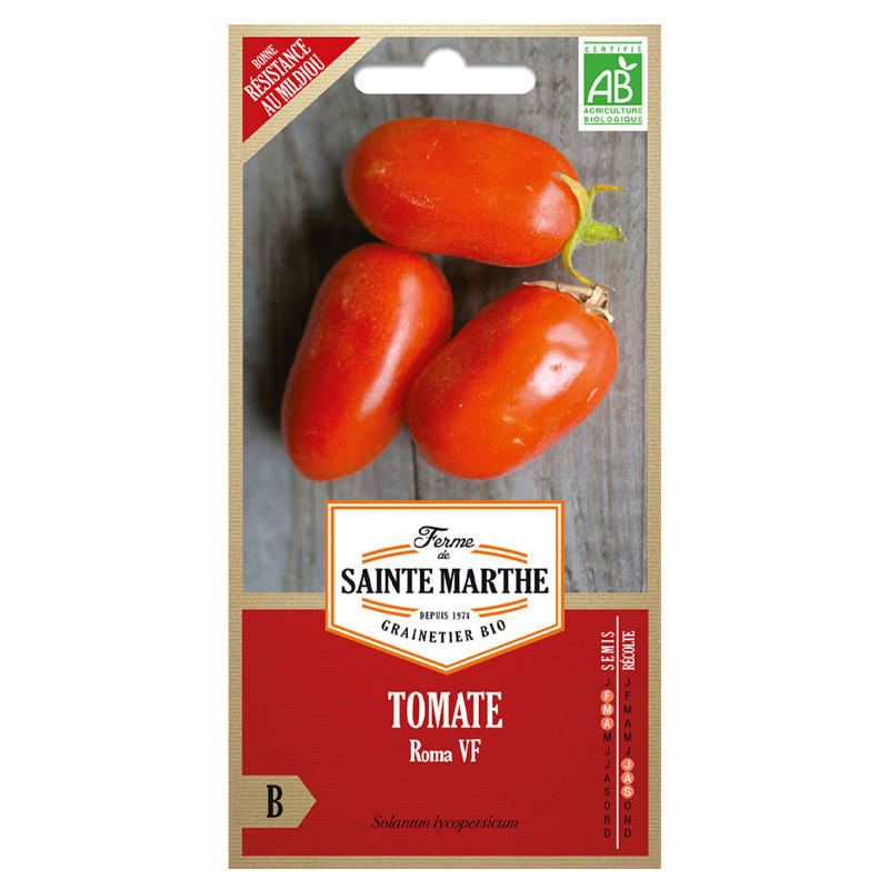 Tomate Roma VF - 50 graines AB - La ferme Sainte Marthe