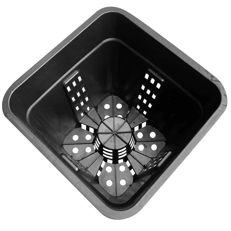 Aero pot for drainage - 24x24x28,3cm - 11L - Black