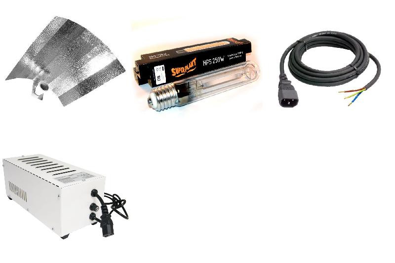 Kit 250w hps bloeiklasse 2 compleet bedraad