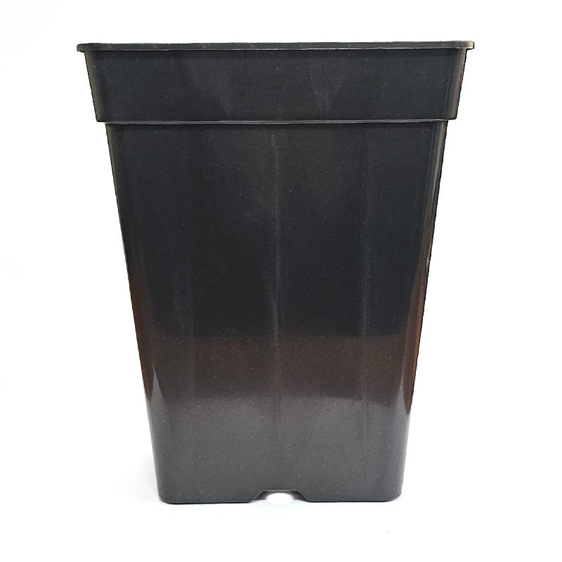 Vierkante plastic pot - Zwart - 3.5L - Platinium