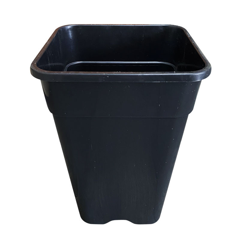 Macetero cuadrado - 18x18x25 cm - 5,5L - Negro